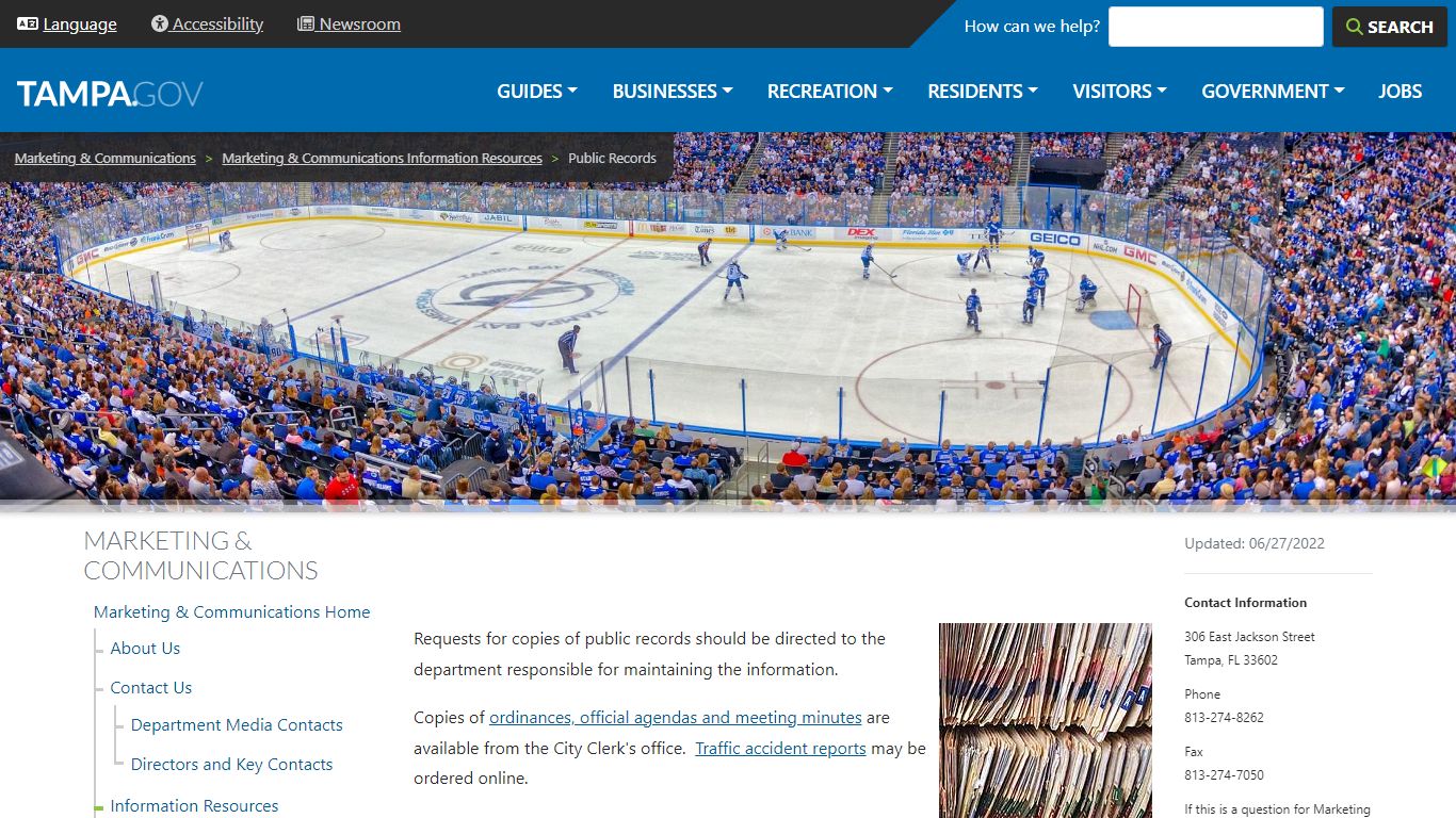 Public Records | City of Tampa